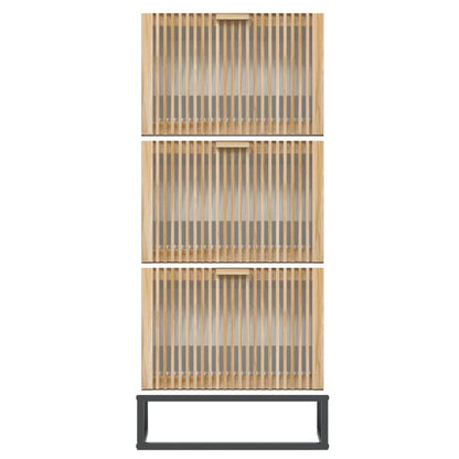 Shoe Cabinet White 52x25x120 cm Engineered Wood V0671211733