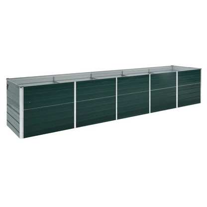 Raised Garden Bed 160x80x77 cm Galvanised Steel Green V0671191679