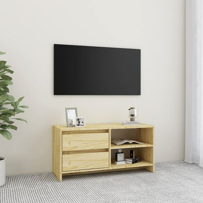 vidaXL TV Cabinet 80x31x39 cm Solid Pinewood V0671191925