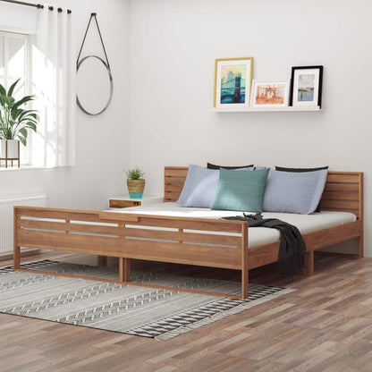 vidaXL Bed Frame Solid Teak Wood 100x200 cm V0671355712