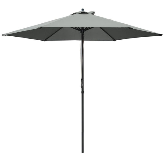 2.8m Umbrella Parasol Dark Grey BASE NOT INCLUDED S0671072274