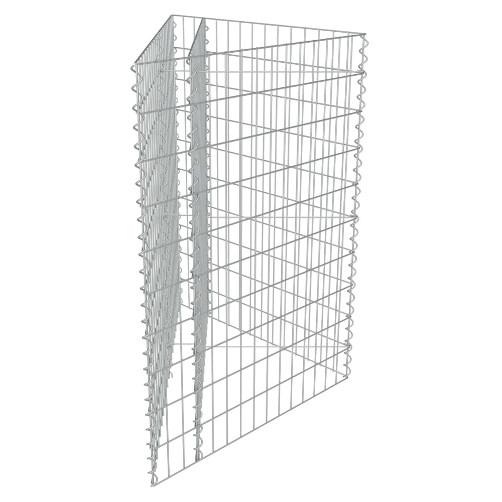 vidaXL Gabion Raised Bed Galvanised Steel 75x75x50 cm S0671252516