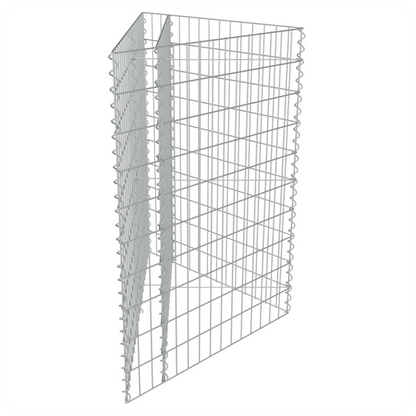 vidaXL Gabion Raised Bed Galvanised Steel 75x75x50 cm S0671252516