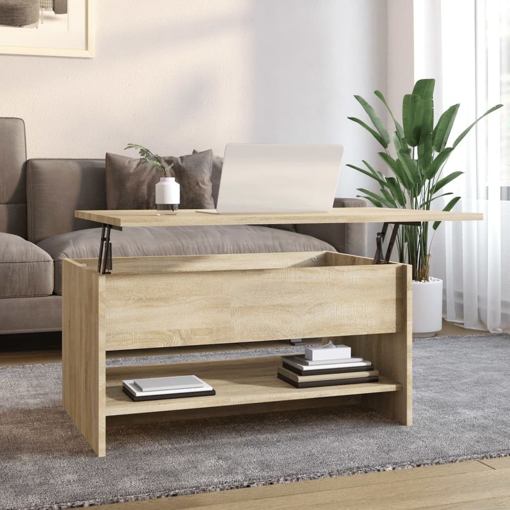 Coffee Table Smoked Oak 80x50x40 cm Engineered Wood S0671026759