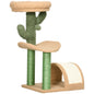 72cm Cat Tree w/ Bed, Toy Ball, Sisal Post, Curved Pad - Beige & Green S0671097110