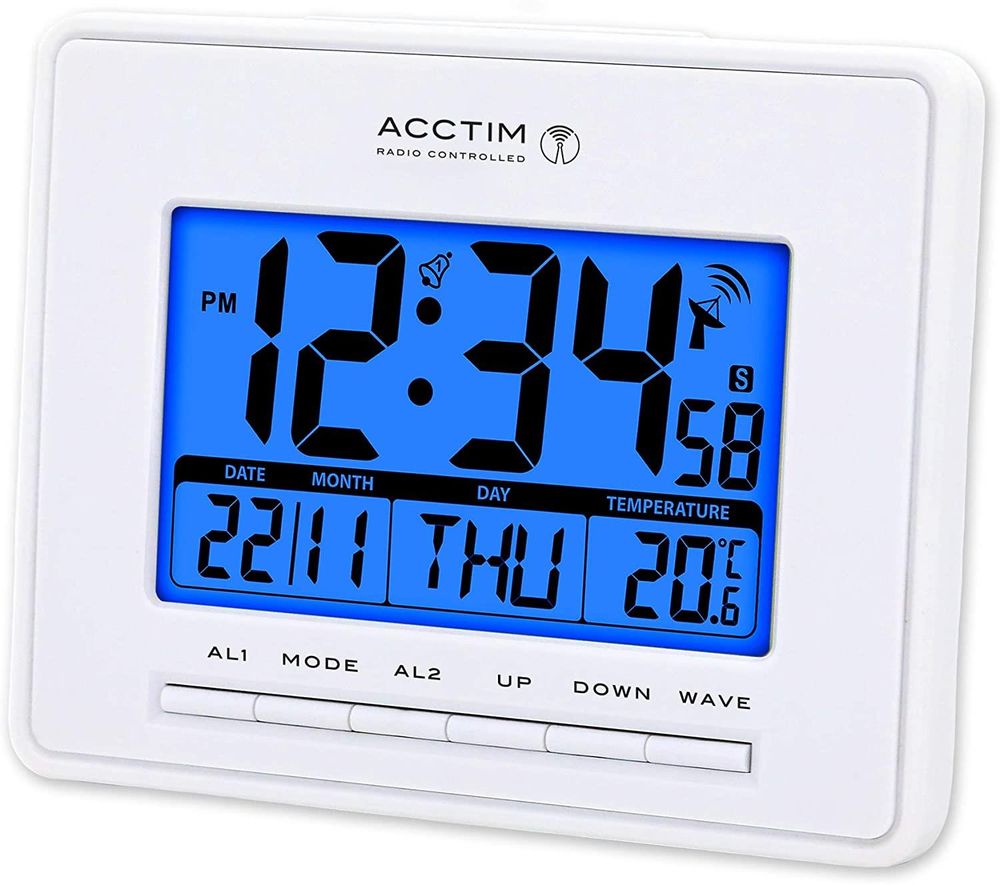 Acctim Infinity Radio Controlled LCD Desk/Wall Alarm Clock - 71952 S069865052