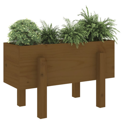 vidaXL Garden Planter Honey Brown 62x30x38 cm Solid Wood Pine S0671357880