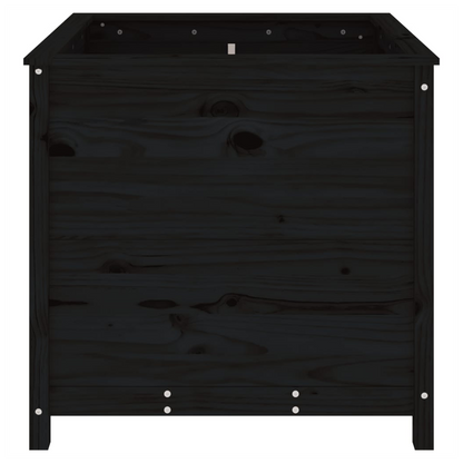 vidaXL Garden Planter Black 82.5x82.5x78 cm Solid Wood Pine S0671357717