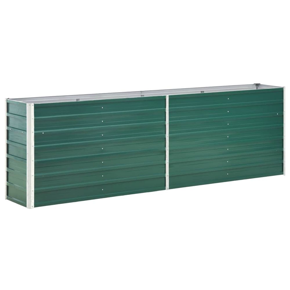 Raised Garden Bed 160x80x77 cm Galvanised Steel Green V069820197