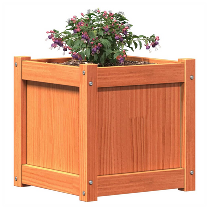 vidaXL Garden Planter Wax Brown 40x40x40 cm Solid Wood Pine S0671394890