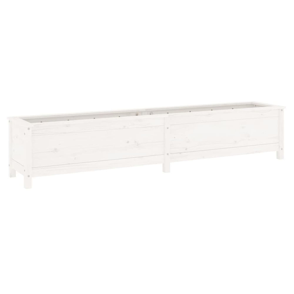 vidaXL Garden Raised Bed White 199.5x40x39 cm Solid Wood Pine S0671357866