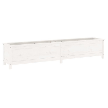 vidaXL Garden Raised Bed White 199.5x40x39 cm Solid Wood Pine S0671357866