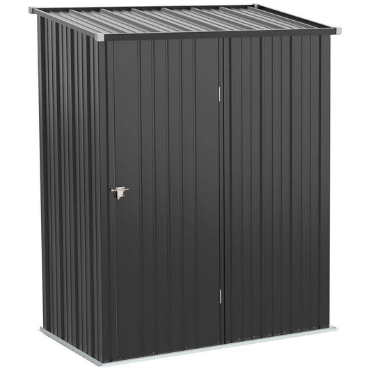 Outdoor Storage Shed Steel Garden Shed w/ Lockable Door for Backyard Patio Lawn S0671114958