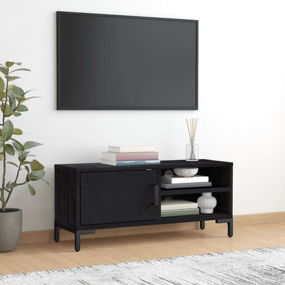 vidaXL TV Cabinet Brown 90x30x40 cm Solid Pinewood S0671110006