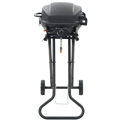 Portable Gas BBQ Grill with Cooking Zone Black S069863460