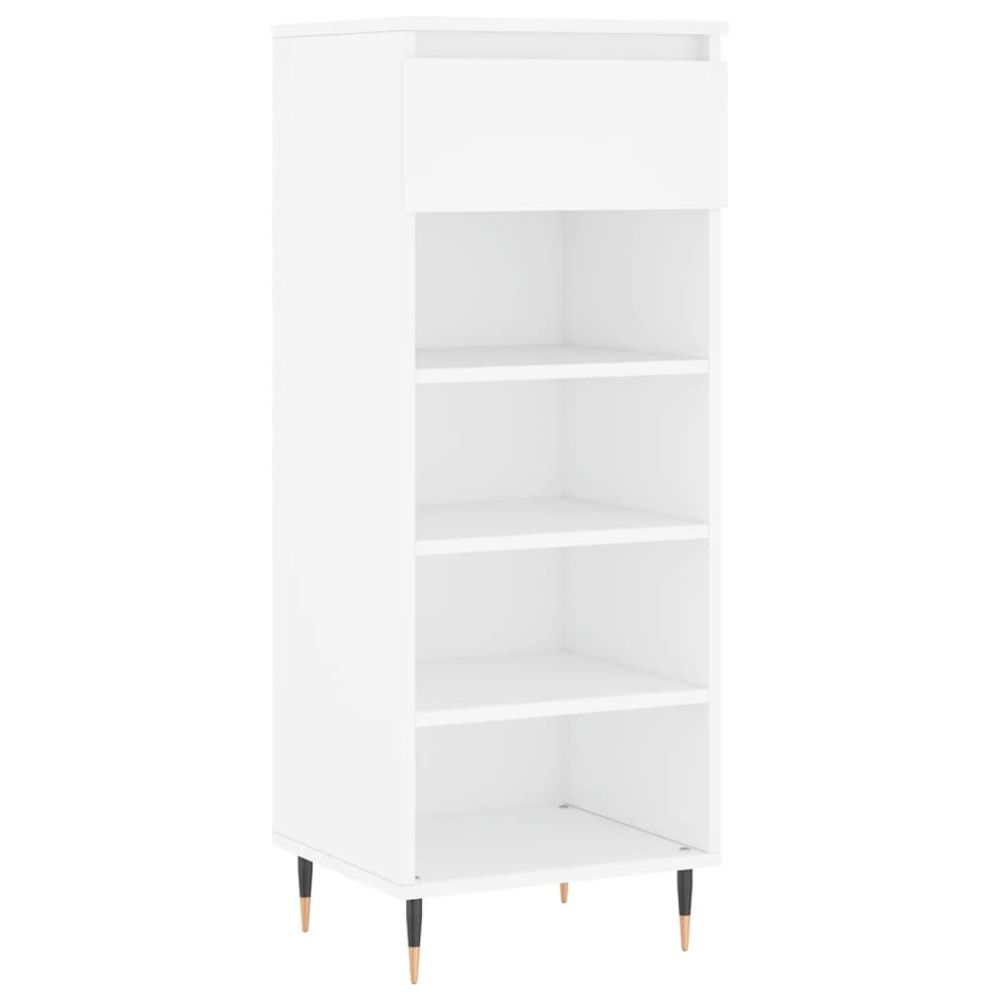 vidaXL Shoe Cabinet White 40x36x105 cm Engineered Wood S0671362053