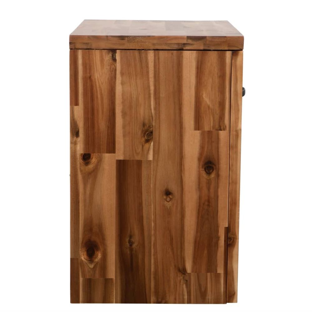 1-2 pcs Bedside Table Solid Acacia Wood 40x30x48 cm V069817867