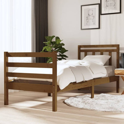 Bed Frame Solid Wood 75x190 cm to 200 x 200 cm V067942747