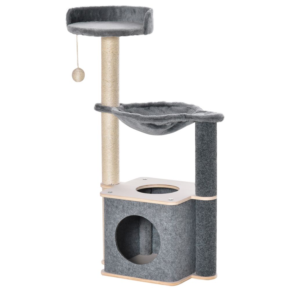 Cat Tree Tower Climbing Activity Center with Sisal Scratching Post, Pawhut S0671081226