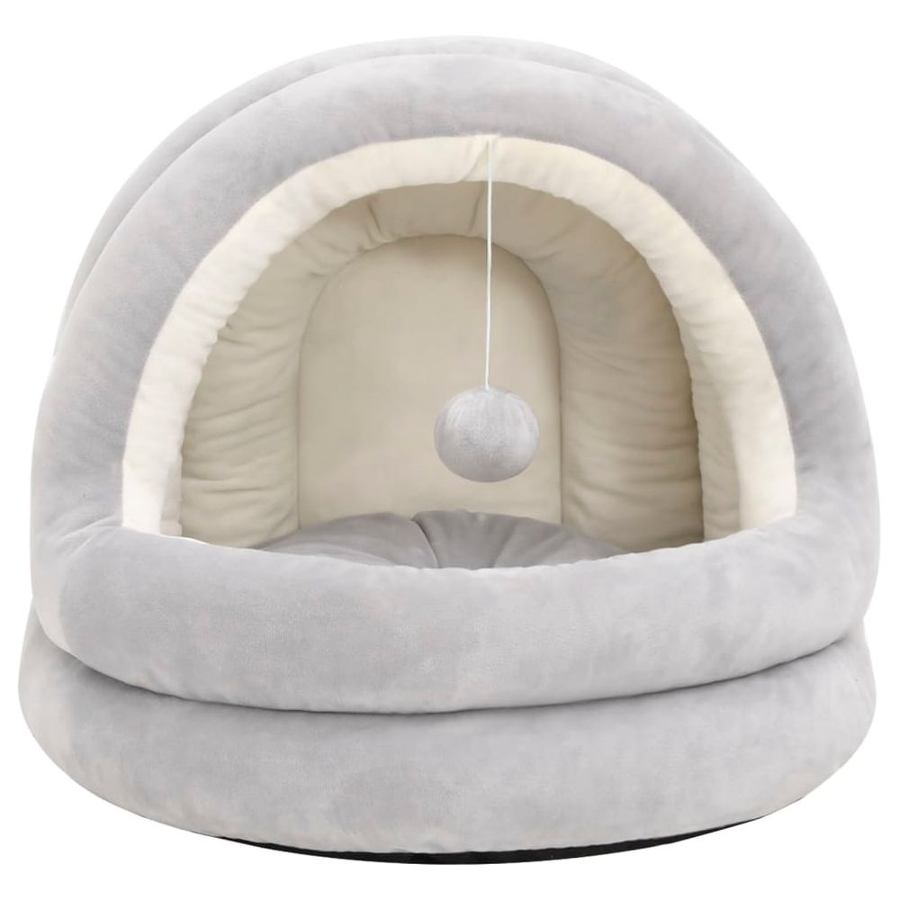 vidaXL Cat Bed 40x40x35 cm Grey and Cream V067939836