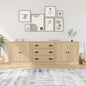 Sideboards 3 pcs White Engineered Wood V0671211961