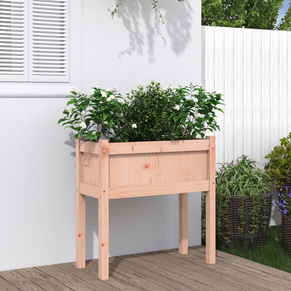 vidaXL Garden Planter with Legs 70x31x70 cm Solid Wood Douglas S0671385963