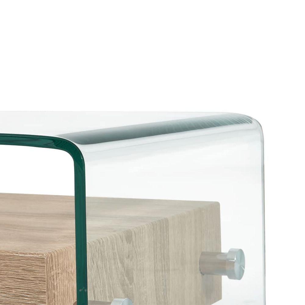 Coffee Table Clear 98x45x31 cm Tempered Glass S069795938