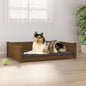 Dog Bed 55.5x45.5x28 cm to 75.5 x 55.5 x 28 cm Solid Pine Wood S0671056727