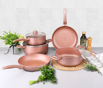 8pc Rose Gold Pan Set S036676180