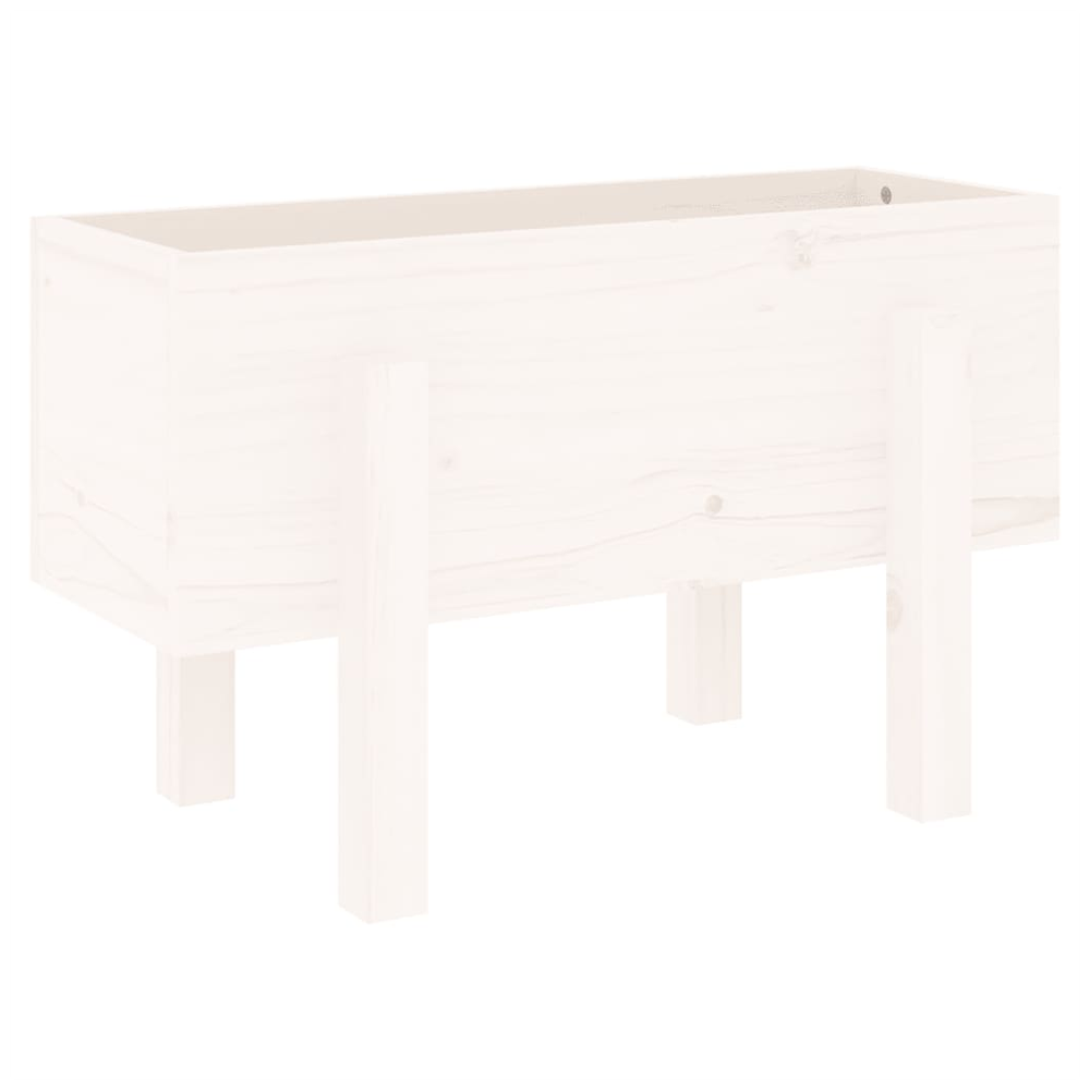 vidaXL Garden Planter White 62x30x38 cm Solid Wood Pine S0671358055