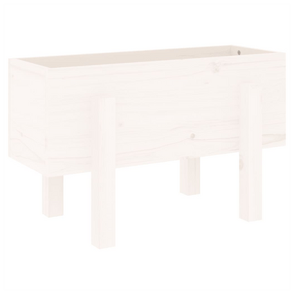 vidaXL Garden Planter White 62x30x38 cm Solid Wood Pine S0671358055