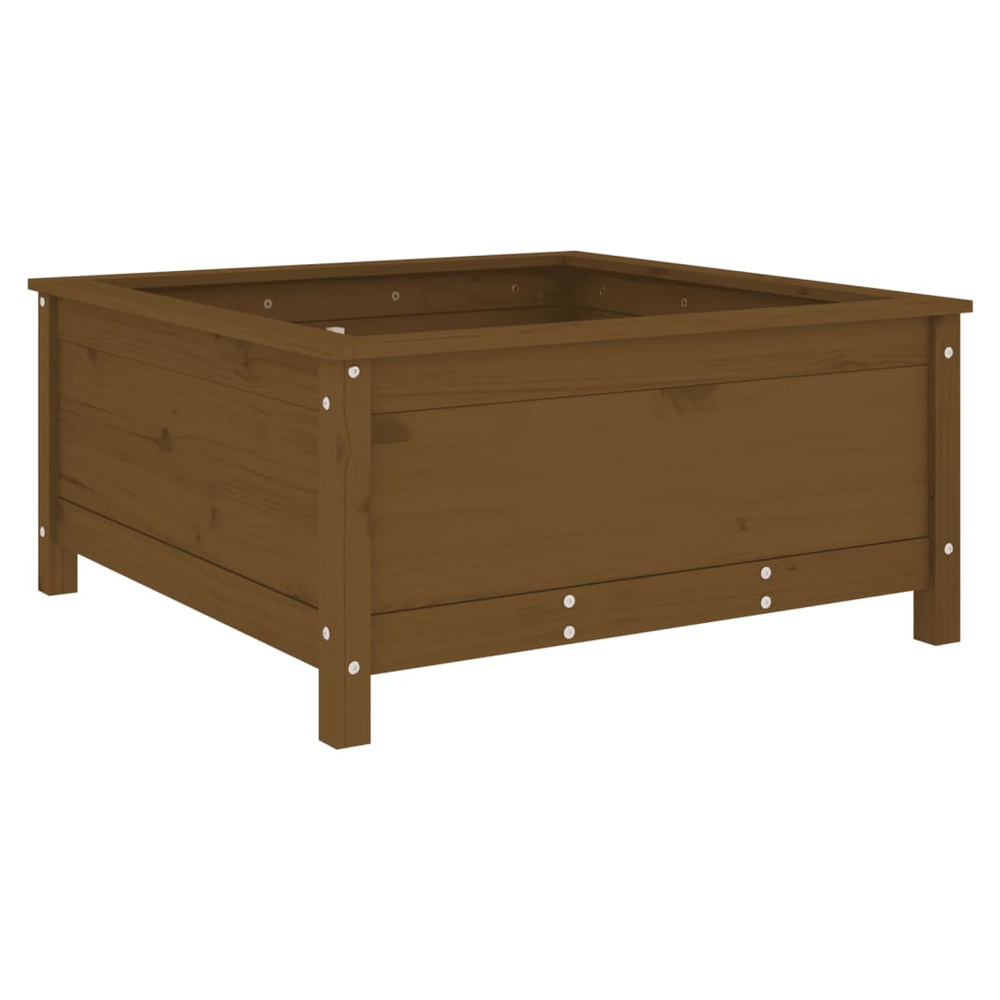 Garden Planter Honey Brown 82.5x82.5x39 cm Solid Wood Pine S0671357951