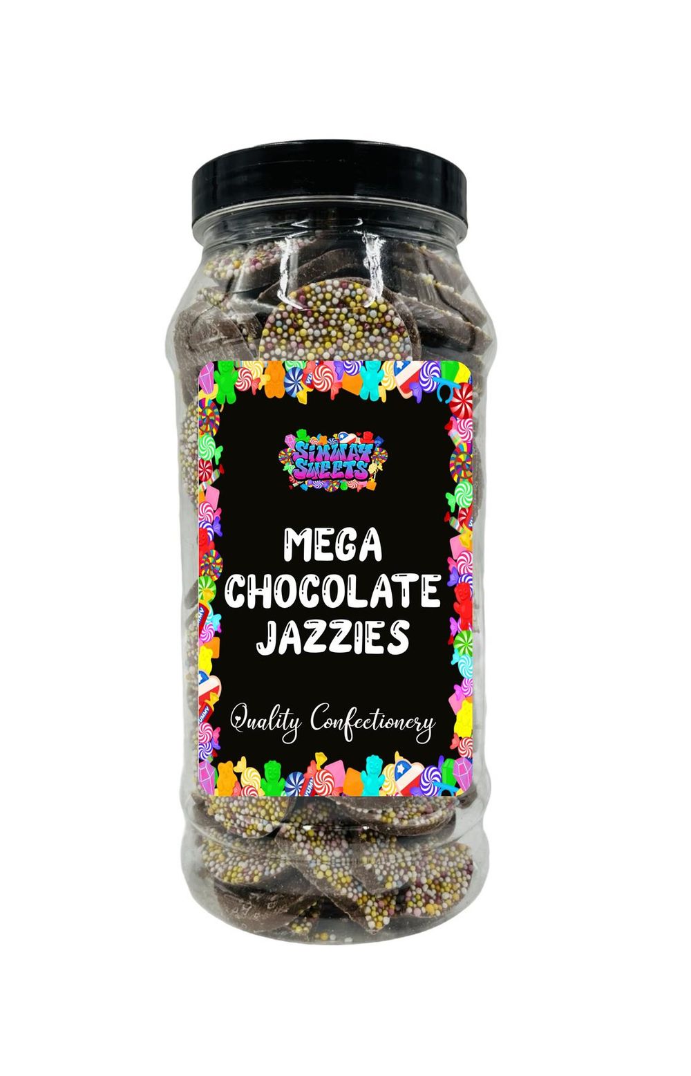 Mega Milk Chocolate Jazzles Snowies Jazzies Retro Sweets Gift Jar