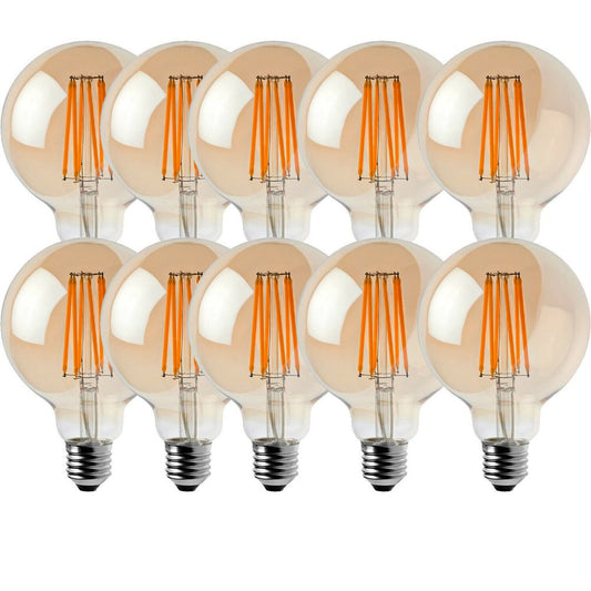 10 Pack E27 LED Edison Dimmable Vintage Amber Glass Warm white 2700K Light Bulbs S0671114247