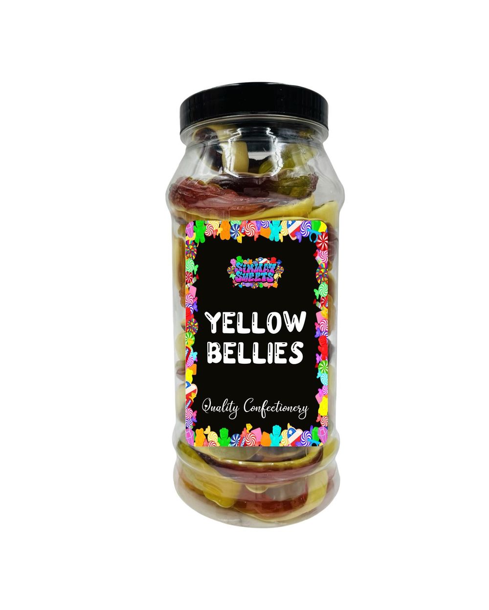 Yellow Belly Snakes Foam Gummy Jelly Sweets Retro Sweets Gift Jar Multicoloured