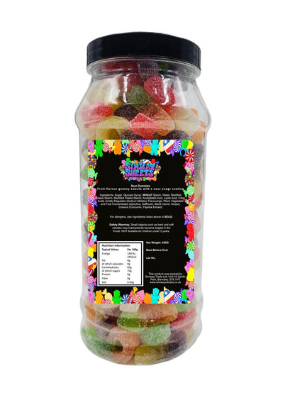 Sour Dummies Fizzy Retro Sweets Gift Jar