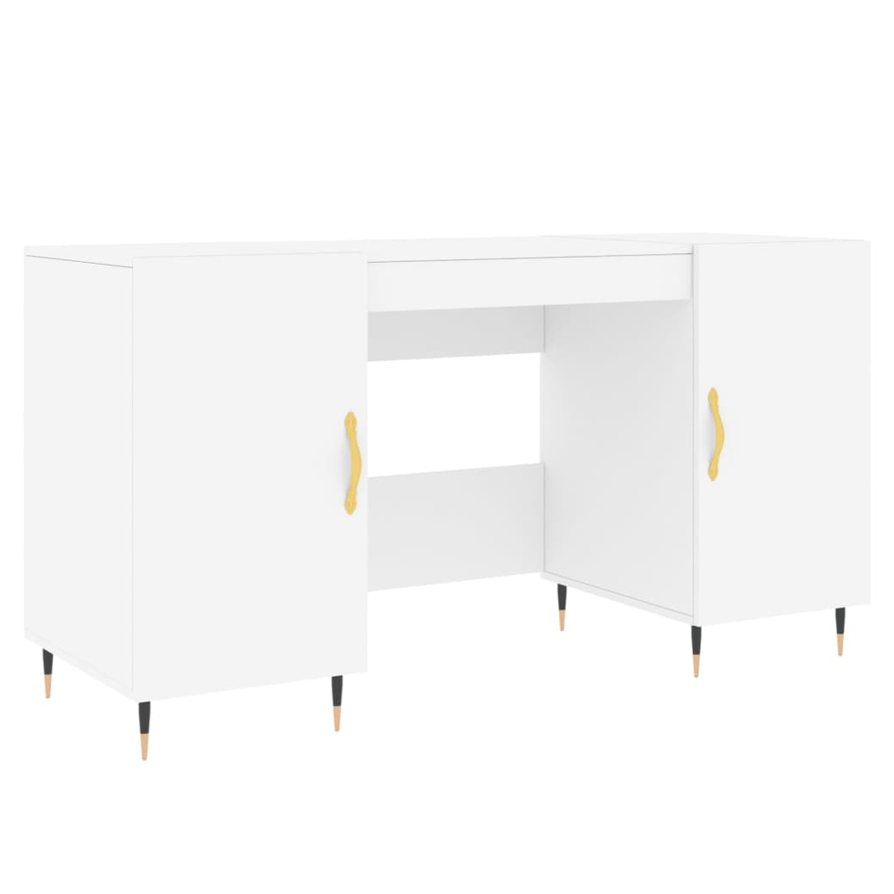 vidaXL Desk White 140x50x75 cm Engineered Wood S0671256984