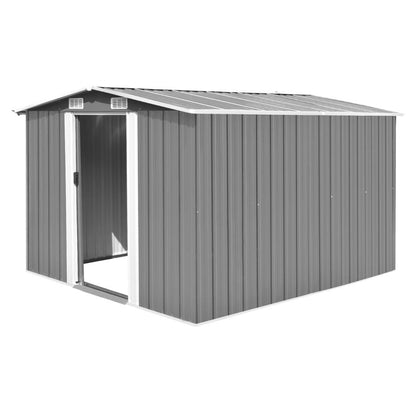 vidaXL Garden Shed 257x298x178 cm Metal Brown V0671188121