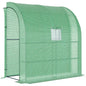 Walk-In Lean to Wall Greenhouse Window&Door 200Lx 100W x 215Hcm Green Outsunny S0671080208