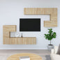 Wall-mounted TV Cabinet White Engineered Wood S0671074909