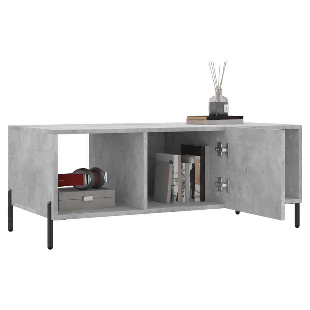 vidaXL Coffee Table Concrete Grey 102x50x40 cm Engineered Wood S0671256847