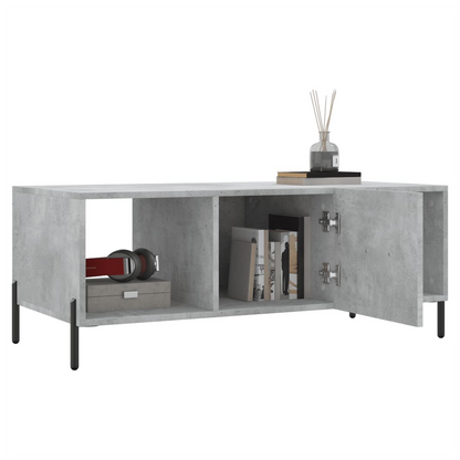 vidaXL Coffee Table Concrete Grey 102x50x40 cm Engineered Wood S0671256847