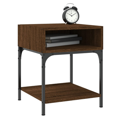 vidaXL Bedside Table Brown Oak 40x41x50 cm Engineered Wood S0671254034