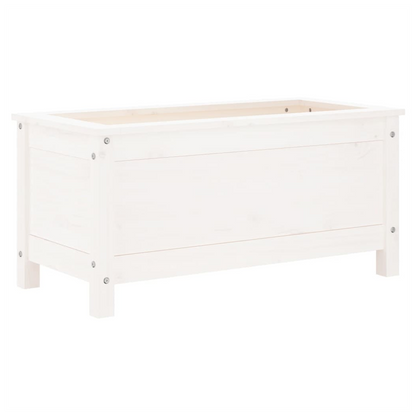 vidaXL Garden Planter White 82.5x40x39 cm Solid Wood Pine S0671357706