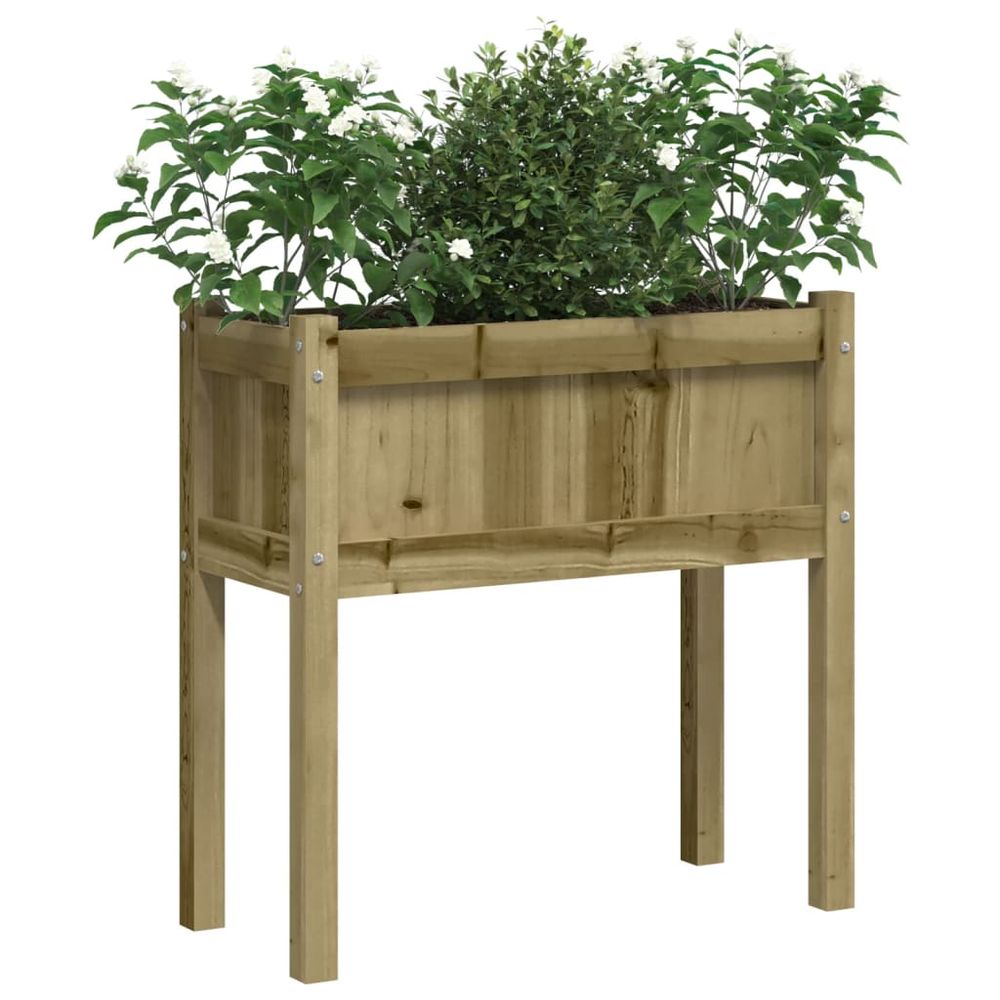 vidaXL Garden Planters 2 pcs with Legs Impregnated Wood Pine S0671386008