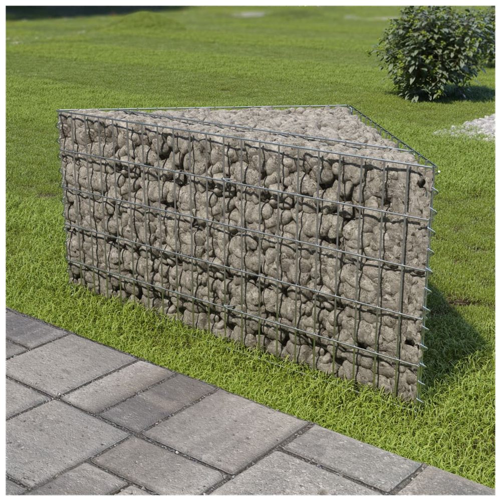 vidaXL Gabion Raised Bed Galvanised Steel 75x75x50 cm S0671252516