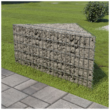 vidaXL Gabion Raised Bed Galvanised Steel 75x75x50 cm S0671252516