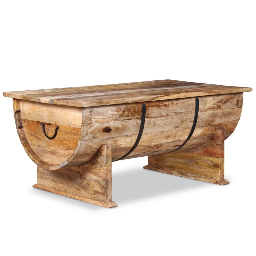 vidaXL Coffee Table Solid Mango Wood 88x50x40 cm S0671168530