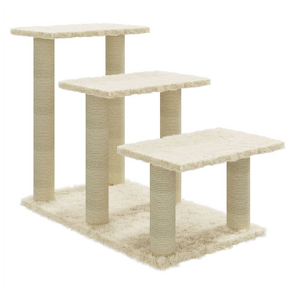 vidaXL Cat Tree with Sisal Scratching Posts Cream 50.5 cm V067940232