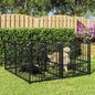 Outdoor Dog Kennel Steel 103 x 198 x 128 cm to 976 x 198 x 128 cm S0671077490